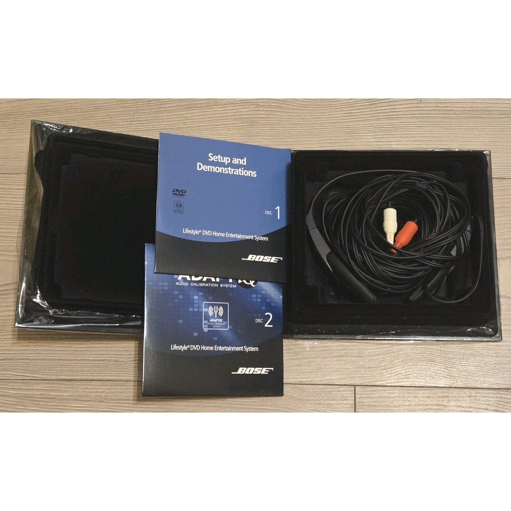BOSE Adapt IQ Lifestyle AUDIO CALIBRATION SYSTEM Headset & Setup & Demo Discs
